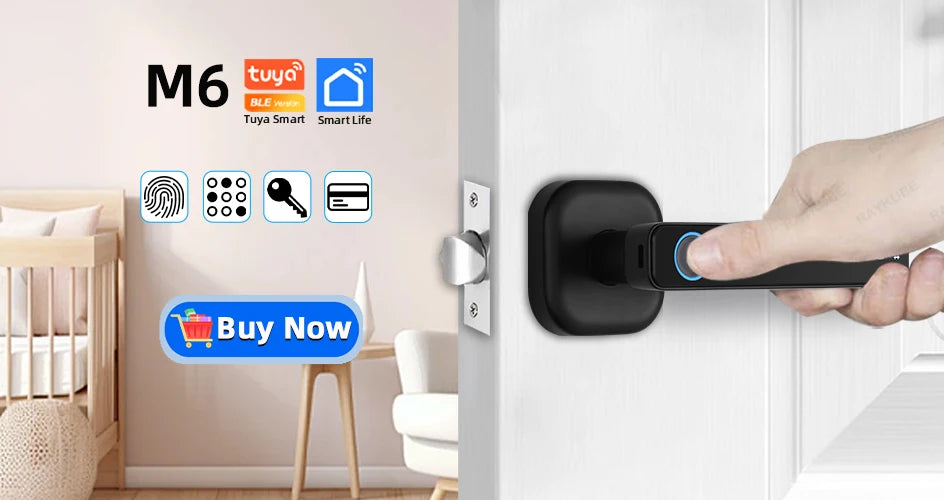 Smart  Door Handle with Fingerprint & Keypad
