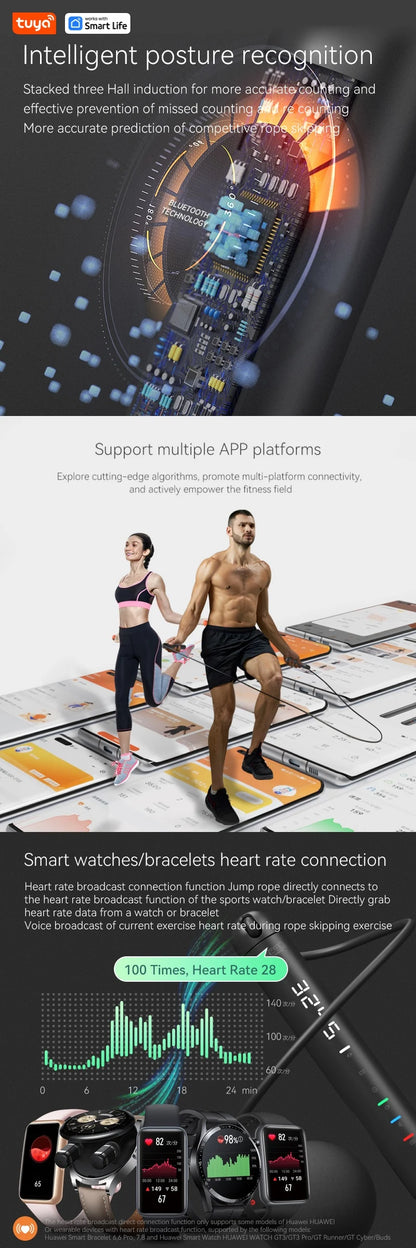 Smart jump rope for cardio workout