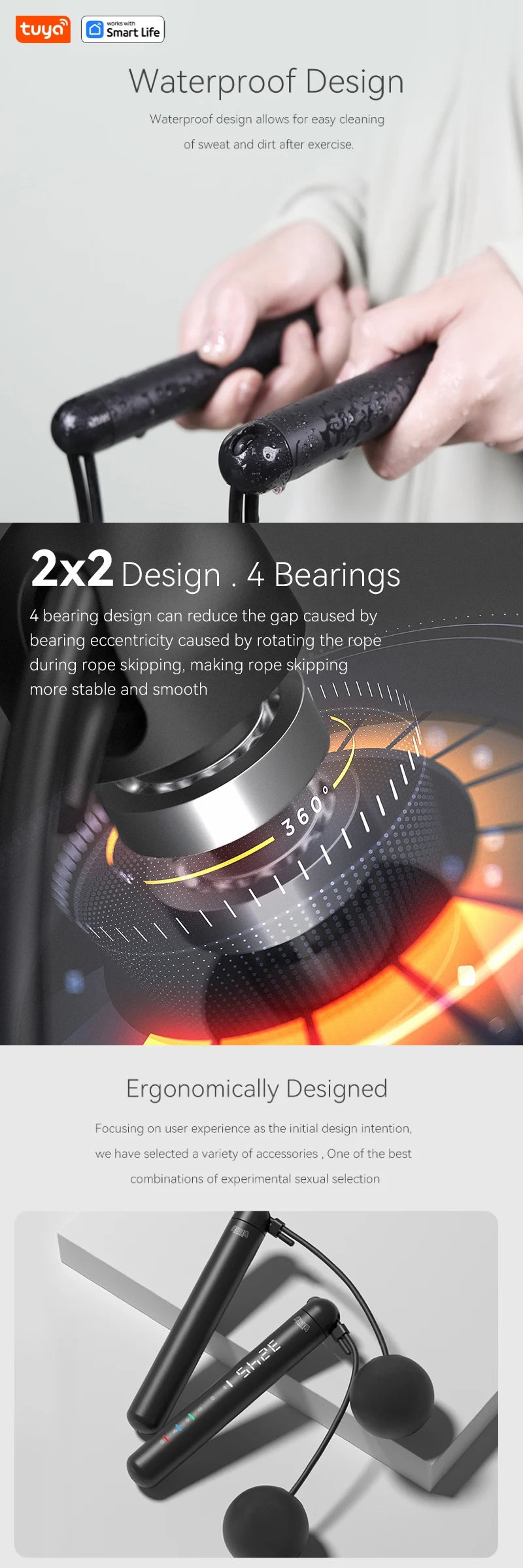 Smart jump rope for cardio workout