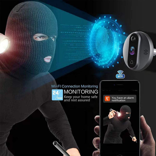 GuardCam 3MP Smart WiFi Doorbell – 5000mAh Battery, PIR Motion, Night Vision