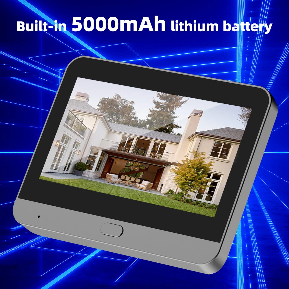 GuardCam 3MP Smart WiFi Doorbell – 5000mAh Battery, PIR Motion, Night Vision