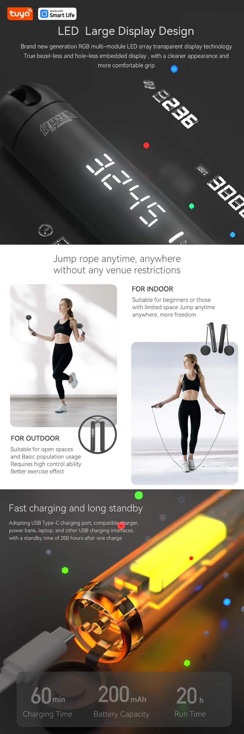 Smart Jump Rope for Men & Women
